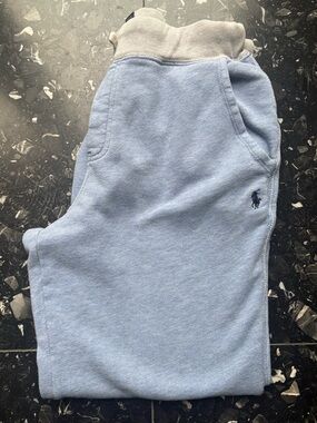 Polo Ralph Lauren light blue with grey waist sweat pants size: 14-16